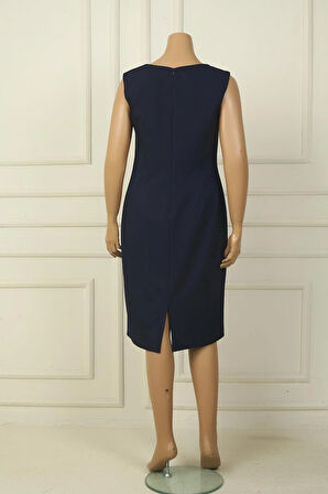 Kalın Askılı Astarlı Krep Kısa Elbise