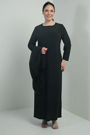 Kadın Önü Pulpayet Şifon Ceket Astarlı Kollu Sandy Uzun Elbise Büyük Beden 2'li Takım