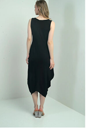 Kadın Fermuarlı Kolsuz Şalvar Elbise