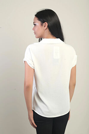 Polo Yaka Duble Kol Ayrobin Bluz