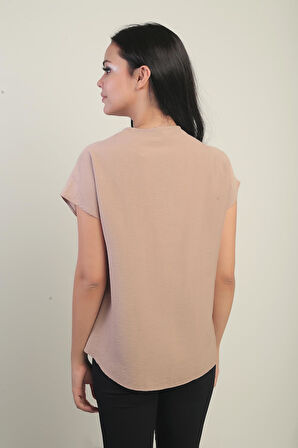 Kadın Şal Yaka Oversize Gömlek