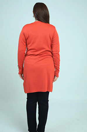 Kadın Ön Yanlar Saç Örgülü Büyük Beden Soğuk İplik Tunik Bluz