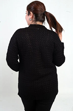 Kadın Sepet Örgü Model Cepli Tunik Hırka