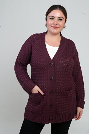 Kadın Sepet Örgü Model Cepli Tunik Hırka