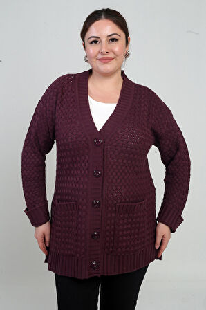 Kadın Sepet Örgü Model Cepli Tunik Hırka