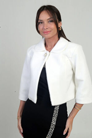 Kadın Bebe Yaka Astarlı Bolero