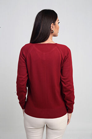 Kadın Önü Düğmeli Triko Hırka