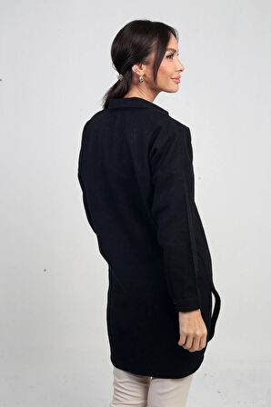 Kadın Yanları Yırtmaçlı Kırçıllı Tunik Gömlek