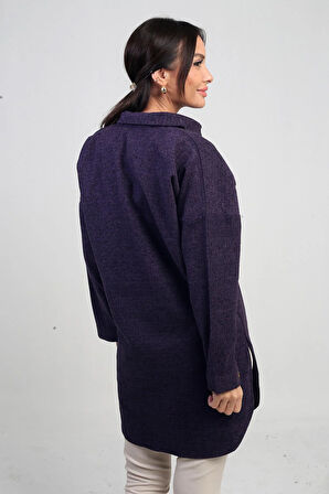 Kadın Yanları Yırtmaçlı Kırçıllı Tunik Gömlek