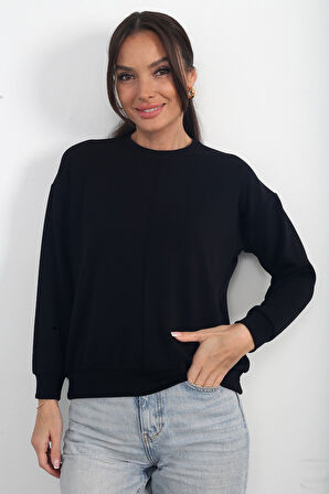 Kadın Önü Çımalı Oversize Sweat