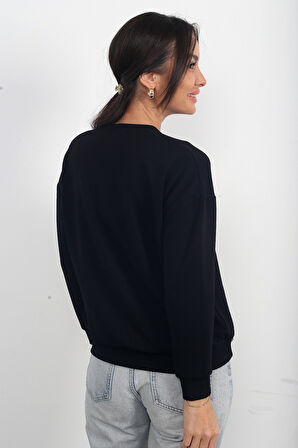 Kadın Önü Çımalı Oversize Sweat