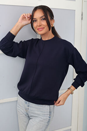 Kadın Önü Çımalı Oversize Sweat