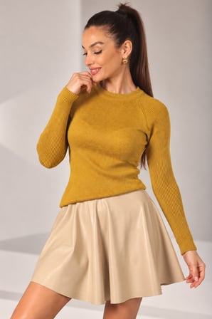 Kadın Reglan Kollu Triko Bluz