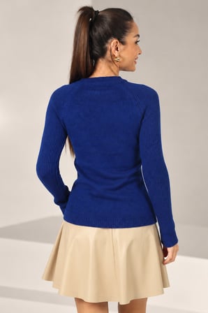 Kadın Reglan Kollu Triko Bluz