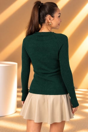 Kadın Reglan Kollu Triko Bluz