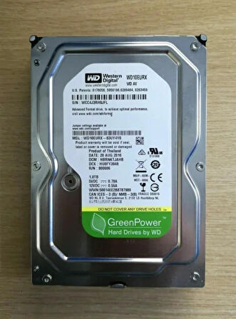 Western Digital  3.5 SATA 1 TB HDD SATA 6GB/S WD10EURX-83UY4Y0 