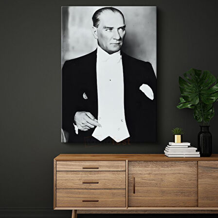 Smokinli Atatürk - Resmi Gala Portresi Kanvas Tablo