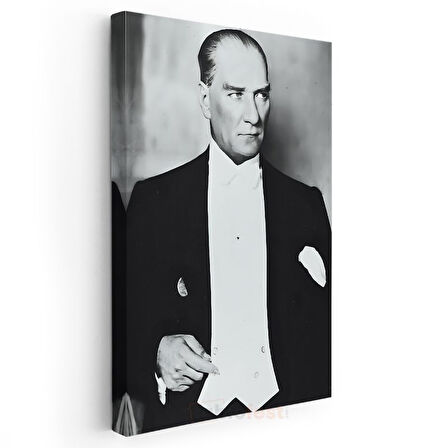 Smokinli Atatürk - Resmi Gala Portresi Kanvas Tablo