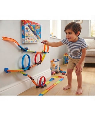 Oyuncak Araba Fırlatma Pisti 122 Cm Ve 2  Araba