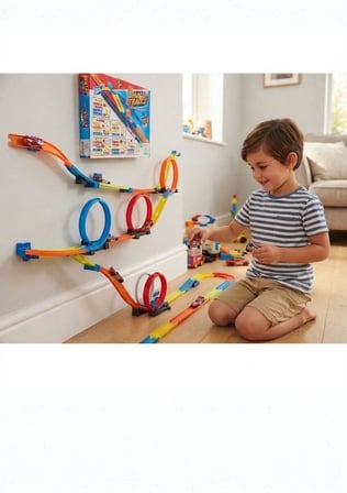 Oyuncak Araba Fırlatma Pisti 122 Cm Ve 2  Araba
