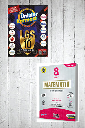 LGS 1.Dönem 10 Farklı Yayın 10 Deneme+ Matematik Soru Bankası Hediyeli