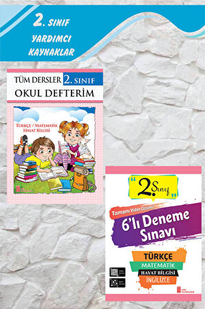 2.Sınıf Tüm Dersler Okul Defterim+6 lı Deneme Sınavı
