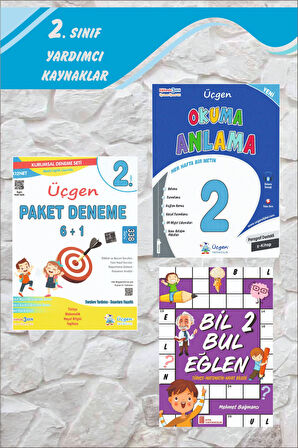 Üçgen 2.Sınıf Paragraf Destekli Okuma Anlama + Paket Deneme 6+1 -2024