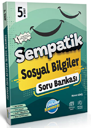 5.Sınıf Sempatik Sosyal Bilgiler Soru Bankası +36 Haftalık Kazanım Denemeleri (Hediyeli)