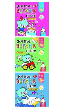 2 Yaş Ve Üzeri Akıllı Çocuklar Çıkartmalı Boyama Kitabım