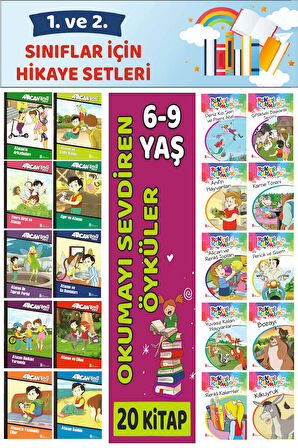 1.ve 2.Sınıflar İçin Okuma Alışkanlığı Kazandıran Mükemmel 20 li Hikaye Seti