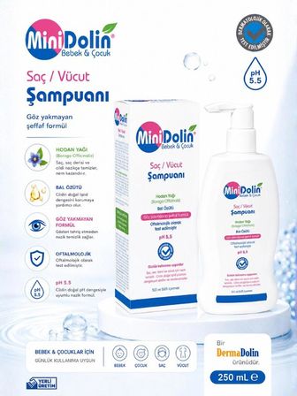 Dermadolin Minidolin Bebek ve Çocuk Saç Vücut Şampuanı 250ml