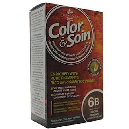 Color and Soin tamamen Bitkisel Organik Saç Boyası 6B Kakao Kahvesi