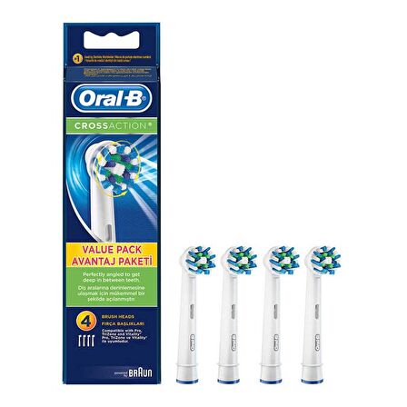 Oral-B Diş Fırçası Yedek Başlığı Cross Action 4 Adet