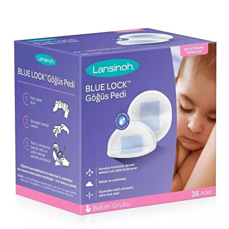 Lansinoh Blue Lock Göğüs Pedi 36 Adet
