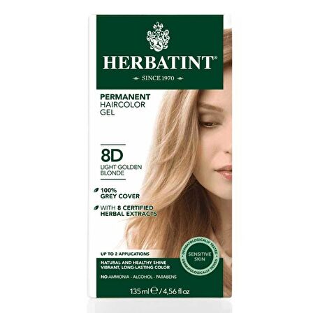 Herbatint Bitkisel Saç Boyası 8D Blond Clair Dore