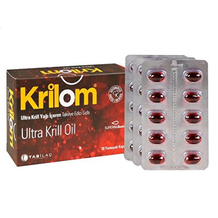 Krilom Ultra Krill Oil Takviye Edici Gıda 30 Yumuşak Kapsül