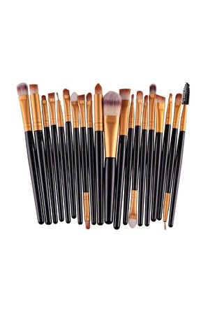 İzla Siyah Profesyonel Yumuşak Makyaj Fırça Seti 20'li