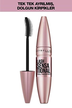 Maybelline New York Lash Sensational Yelpaze Etkili Siyah Maskara