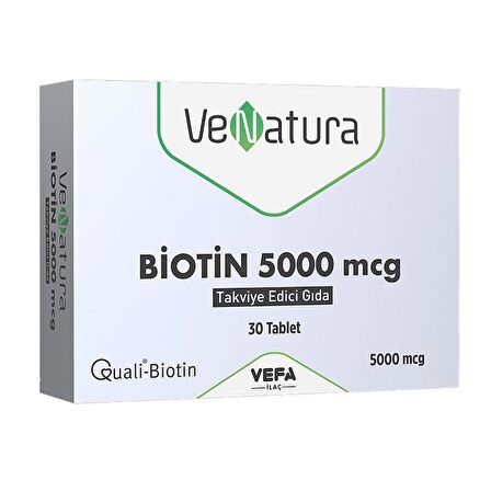 VeNatura Biotin 5000 mcg Takviye Edici Gıda 30 Tablet