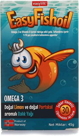 Easyvit Easyfishoil Omega 3 30 Çiğnenebilir Jel