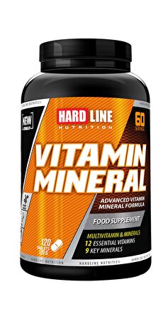 Hardline Nutrition Vitamin Mineral Kompleks 120 Tablet 60 Servis