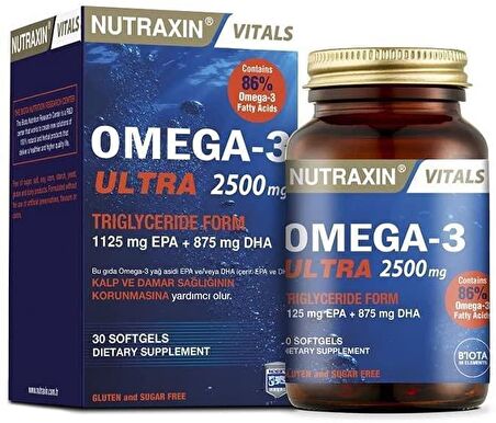 NUTRAXIN OMEGA-3 ULTRA 2500 MG 30 SOFTGELS 1 Paket(1 x 30 Kapseln)