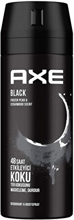 Axe Erkek Deodorant & Bodyspray Black 48 Saat Etkileyici Koku 150 ml 1 Adet