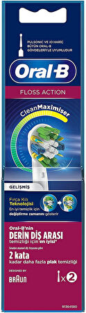 Oral-B Diş Fırçası Yedek Başlığı Floss Action CleanMaximiser 2 Adet