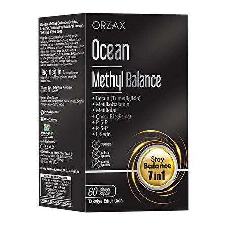 Ocean Methyl Balance Takviye Edici Gıda 60 Kapsül - Diş Beyazlatıcı Köpük Hediye
