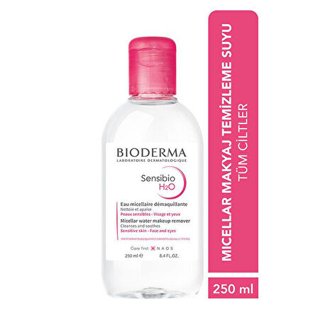 Bioderma Sensibio H2O Yüz ve Makyaj Temizleme Suyu 250 ml - Diş Beyazlatıcı Köpük Hediye