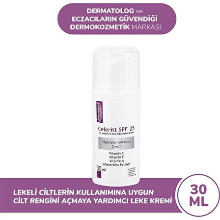 Dermoskin Celeritt Spf 25 30 ml Leke Bakım Kremi - Diş Beyazlatıcı Köpük Hediye