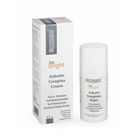 Dermoskin Be Bright Arbutin Kompleks Leke Karşıtı Bakım Kremi 33 ML - Diş Beyazlatıcı Köpük Hediye