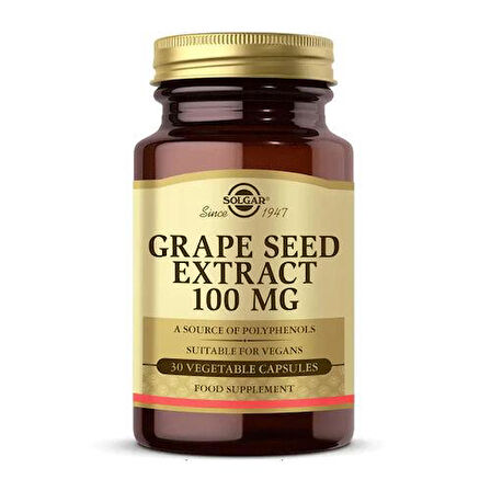 Solgar Grape Seed Extract 100 mg 30 Kapsül - Diş Beyazlatıcı Köpük Hediye