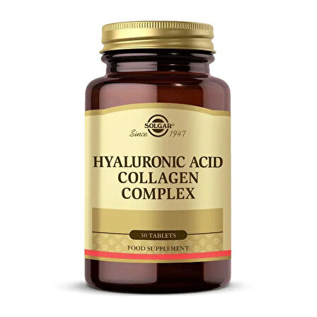 Solgar Hyaluronic Acid Collagen Complex 120 mg 30 Tablet - Diş Beyazlatıcı Köpük Hediye